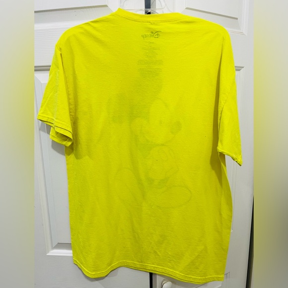 Womens Disney Mickey Mouse T Shirt Yellow Short Sleeve Size Large - Picture 3 of 4